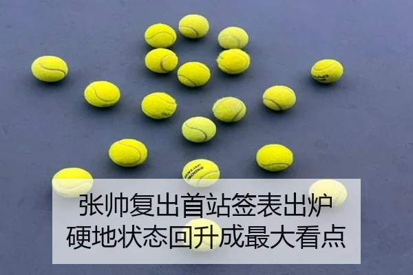 张帅复出首站签表出炉 硬地状态回升成最大看点